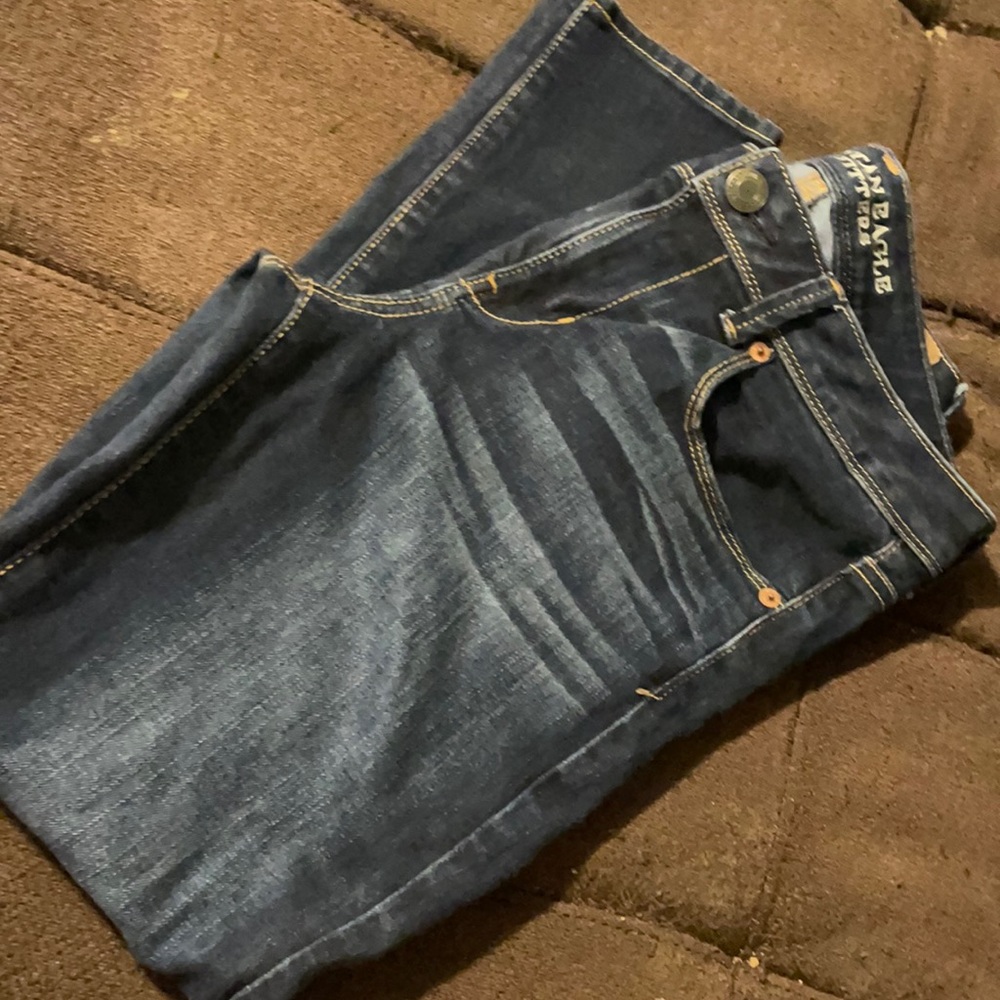 American eagle super skinny size 8 short wore as crop capris